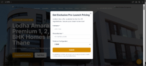 example of real estate page with form
